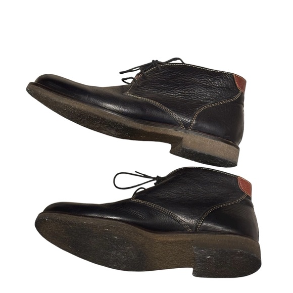 Johnston & Murphy Black Leather Copeland Lace Up Chukka Boots Rubber Sole Sz 11 main image 4